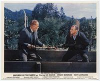 3y063 EMPEROR OF THE NORTH POLE English FOH LC '73 Lee Marvin & Ernest Borgnine fighting on train!