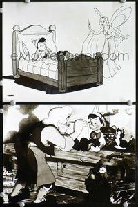 3y655 PINOCCHIO 2 7x9.5 movie stills R70s great images from Walt Disney classic cartoon!