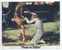 3y139 PETE 'N' TILLIE 8x10 mini LC #3 '73 Carol Burnett sprays waterhose up Gerladine Page's dress!