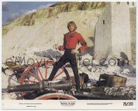 3y154 ROYAL FLASH 8x10 mini lobby card #1 '75 great close up of Malcolm McDowell with sword raised!