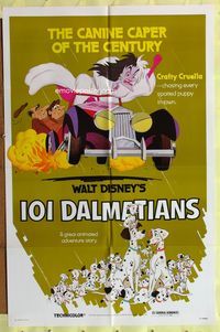 3z703 ONE HUNDRED & ONE DALMATIANS one-sheet movie poster R79 most classic Walt Disney canine movie!
