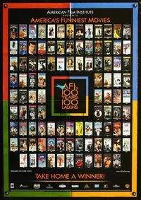 3z026 AFI'S 100 YEARS 100 LAUGHS video one-sheet movie poster '00 great images of classic comedies!