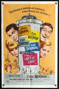 3z050 ART OF LOVE one-sheet poster '65 Dick Van Dyke, Elke Sommer, James Garner, Angie Dickinson