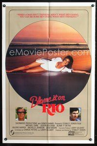 3z097 BLAME IT ON RIO int'l one-sheet movie poster '84 Michael Caine, sexy girl on the beach!