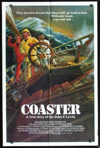 3z170 COASTER one-sheet poster '81 great Winters sailing nautical art of John F. Levitt & crew!