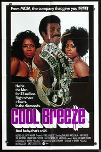 3z180 COOL BREEZE one-sheet movie poster '72 Thalmus Rasulala, he hit the Man for $3 million!