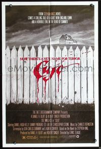3z192 CUJO one-sheet movie poster '83 Stephen King, Dee Wallace, spooky Robert Tanenbaum art!