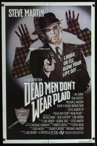 3z208 DEAD MEN DON'T WEAR PLAID 1sheet '82 Steve Martin will blow your lips off if you don't laugh!