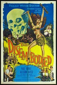 3z225 DISEMBODIED one-sheet '57 artwork of super sexy female voodoo witch doctor Allison Hayes!