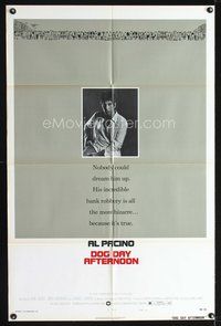 3z232 DOG DAY AFTERNOON style B one-sheet '75 Al Pacino, Sidney Lumet bank robbery crime classic!