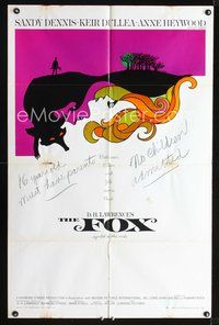 3z341 FOX one-sheet poster '68 Sandy Dennis, Kier Dullea, Anne Heywood, cool art by L & D Dillon!