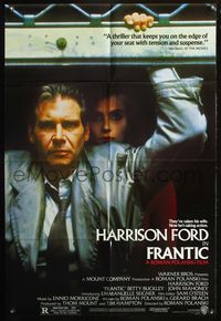 3z345 FRANTIC one-sheet poster '88 directed by Roman Polanski, Harrison Ford & Emmanuelle Seigner!