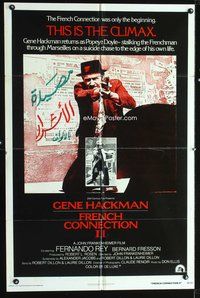 3z348 FRENCH CONNECTION II one-sheet poster '75 Frankenheimer, cool action images of Gene Hackman!