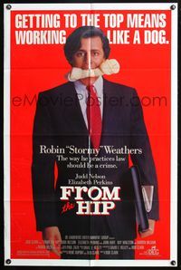 3z357 FROM THE HIP one-sheet '87 Bob Clark, great wacky image of Judd Nelson w/bone in his mouth!