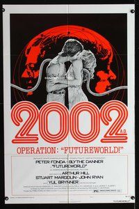 3z365 FUTUREWORLD style C one-sheet '76 Peter Fonda, Yul Brynner, 2002 A.D. Operation: Futureworld!