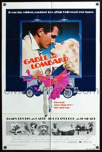 3z366 GABLE & LOMBARD one-sheet '76 James Brolin as Clark, Jill Clayburgh as Carole, cool art!