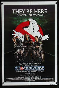 3z384 GHOSTBUSTERS int'l 1sh '84 Murray, Dan Aykroyd, Harold Ramis They're Here to Save The World!