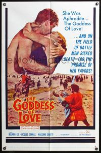 3z396 GODDESS OF LOVE one-sheet movie poster '60 La Venere di Cheronea, Belinda Lee as Aphrodite!
