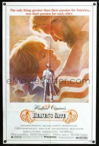 3z447 HEAVEN'S GATE one-sheet '81 Michael Cimino, art of Kris Kristofferson & Isabelle Huppert!