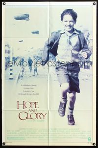 3z466 HOPE & GLORY one-sheet '87 John Boorman's childhood memories of England during World War II!