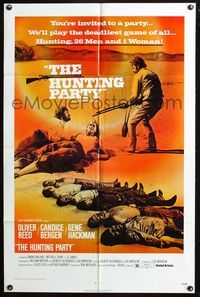 3z479 HUNTING PARTY one-sheet poster '71 they hunted the deadliest game of all - 26 men and 1 woman!