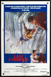 3z575 LAST EMBRACE style B 1sh '79 Roy Scheider, directed by Jonathan Demme, art of Niagara Falls!