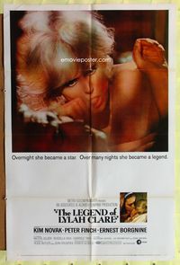 3z580 LEGEND OF LYLAH CLARE one-sheet '68 close up of sexiest thumb-sucking naked Kim Novak in bed!