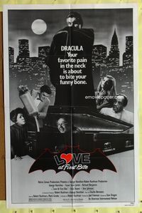3z604 LOVE AT FIRST BITE one-sheet '79 AIP, wacky vampire image of George Hamilton as Dracula!