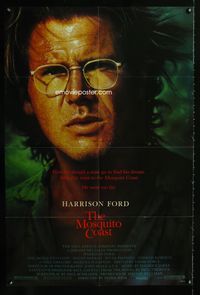 3z639 MOSQUITO COAST one-sheet poster '86 Peter Weir, great image of crazy inventor Harrison Ford!