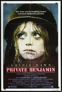 3z738 PRIVATE BENJAMIN one-sheet movie poster '81 funny image of depressed soldier Goldie Hawn!
