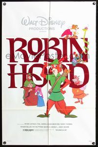 3z772 ROBIN HOOD one-sheet movie poster R82 Walt Disney cartoon, the way it REALLY happened!