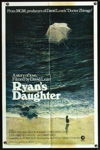 3z780 RYAN'S DAUGHTER style B one-sheet movie poster '70 David Lean, Sarah Miles, Lesset beach art!