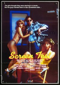 3z795 SCREEN TEST one-sheet movie poster '85 great sexy image of girls in bikinis w/director!