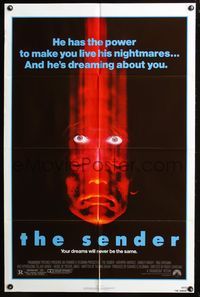 3z802 SENDER one-sheet '82 has the power to make you live his nightmares & he's dreaming about you!