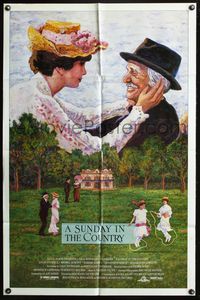 3z870 SUNDAY IN THE COUNTRY one-sheet movie poster '84 Un Dimanche a la Campagne, cool Garnett art!