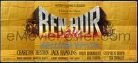 4a004 BEN-HUR 24sheet '60 Charlton Heston, William Wyler classic religious epic, cool chariot art!