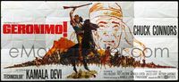 4a005 GERONIMO 24sheet '62 art of the most defiant Native American Indian warrior Chuck Connors!