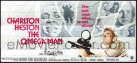 4a008 OMEGA MAN int'l 24sheet poster '71 Charlton Heston is the last man alive, and he's not alone!