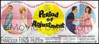 4a009 PERIOD OF ADJUSTMENT 24sh '62art of sexy Jane Fonda in nightie trying to get used to marriage