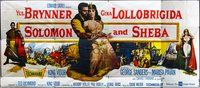 4a011 SOLOMON & SHEBA 24sheet poster '59 Yul Brynner with hair holds super sexy Gina Lollobrigida!