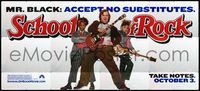 4a018 SCHOOL OF ROCK 30sheet '03 great huge image of teacher Jack Black with guitar & two students!
