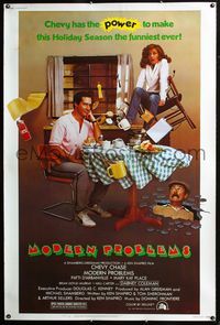 4a345 MODERN PROBLEMS 40x60 poster '81 Chevy Chase, Patti D'Arbanville, Dabney Coleman, wacky image!