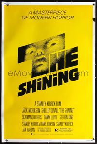 4a368 SHINING 40x60 poster '80 Stephen King, Stanley Kubrick masterpiece starring Jack Nicholson!