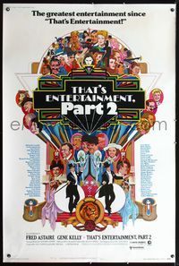 4a380 THAT'S ENTERTAINMENT PART 2 style C 40x60 '75 art of Astaire, Kelly & MGM greats by Bob Peak!