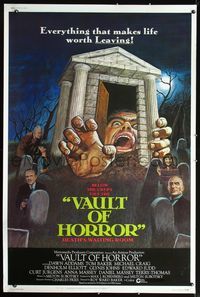 4a381 VAULT OF HORROR 40x60 poster '73 Tales from Crypt sequel, cool art of death's waiting room!
