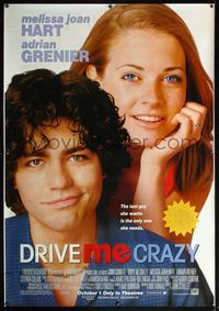 4a231 DRIVE ME CRAZY DS bus stop poster '99 super close up of Melissa Joan Hart & Adrian Grenier!