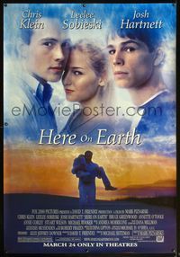 4a243 HERE ON EARTH DS bus stop poster '00 Leelee Sobieski between Chris Klein & Josh Hartnett!