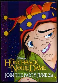 4a245 HUNCHBACK OF NOTRE DAME bus stop '96 Disney, cool completely different image of Quasimodo!