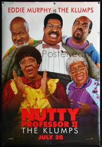 4a265 NUTTY PROFESSOR 2 DS bus stop poster '00 great image of Eddie Murphy as entire Klump family!