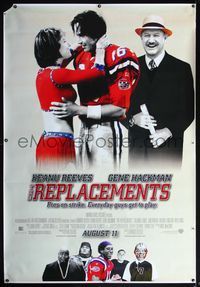 4a277 REPLACEMENTS DS bus stop '00 Keanu Reeves as football player with cheerleader & Gene Hackman!